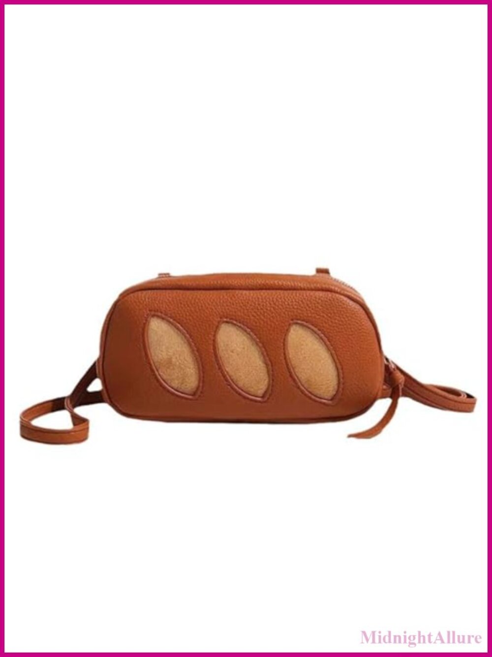 Leather Crossbody Bag Cute Toast Loaf Bread Purse Mini Shoulder Bag